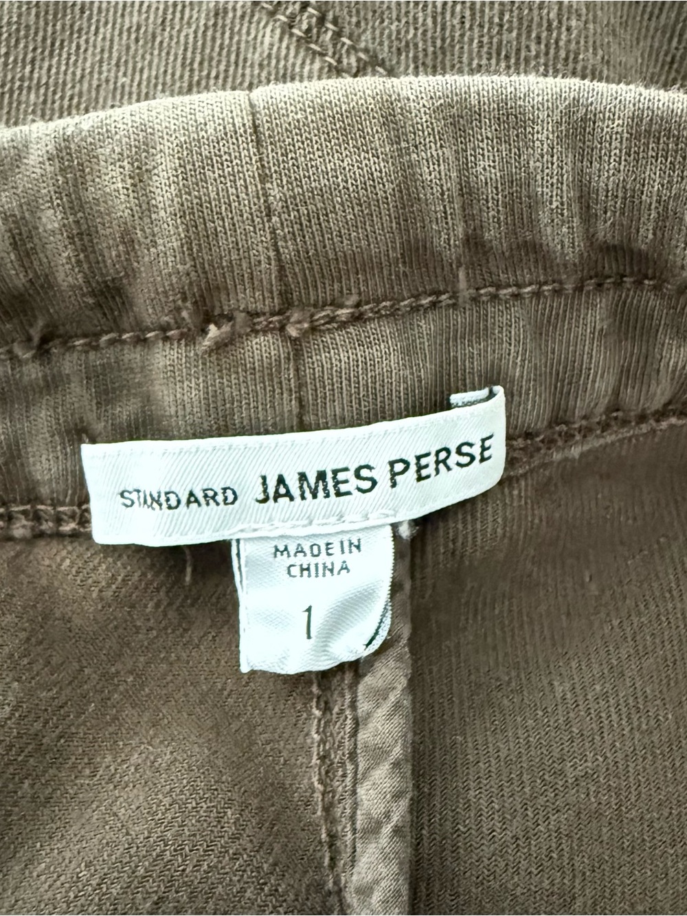 James Perse Olive Brown Drawstring Joggers - Picture 3 of 5